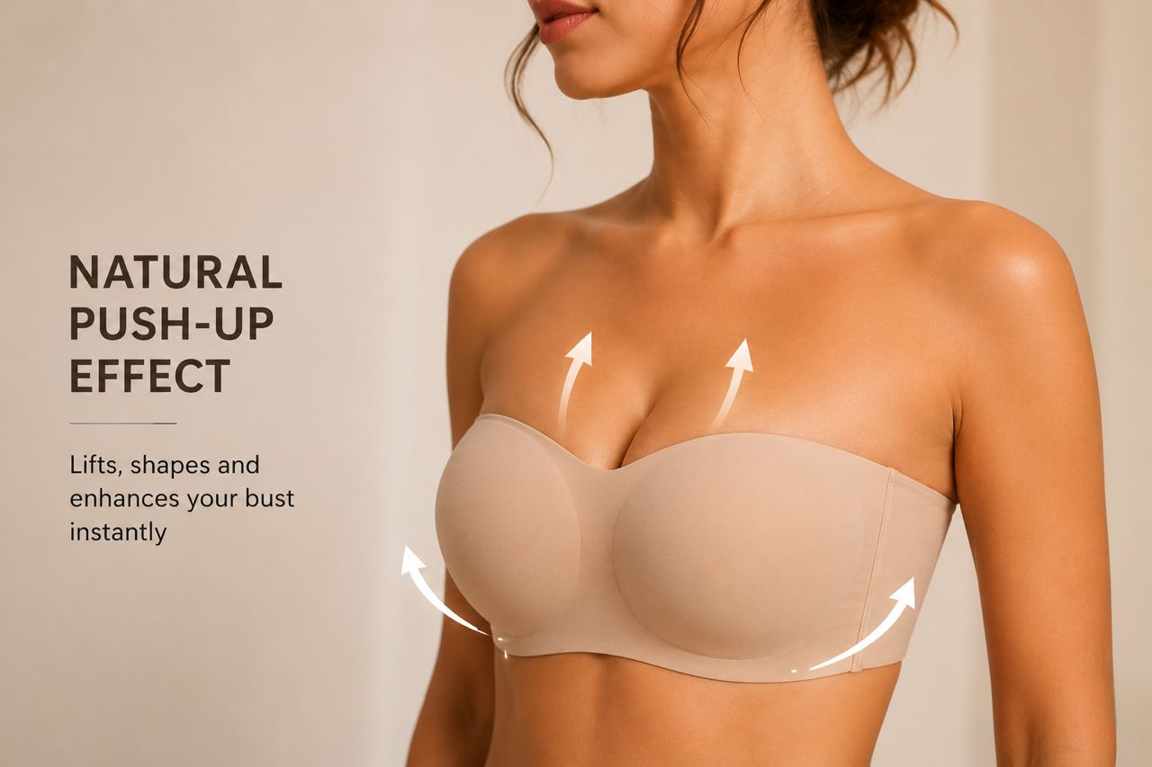 STRAPLESS INVISIBLE PUSH-UP BRA