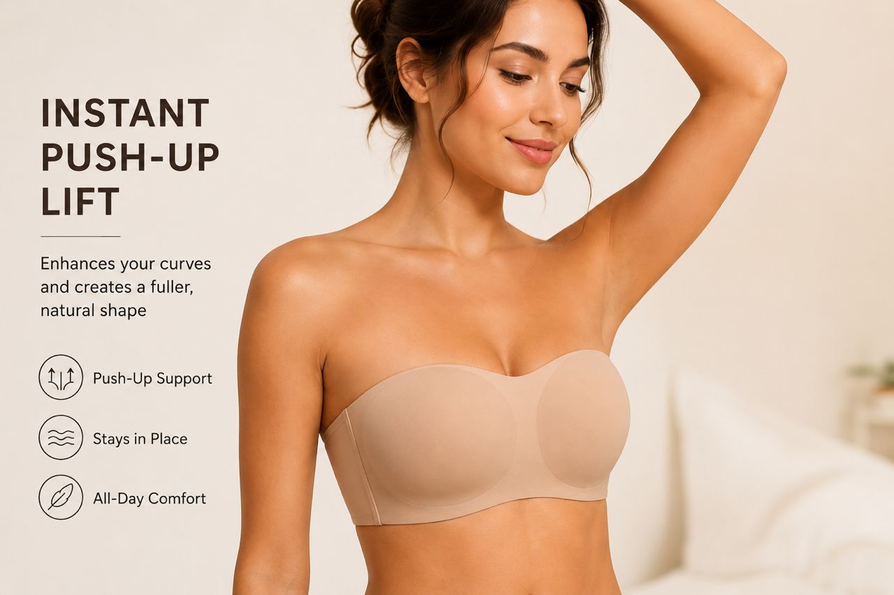 STRAPLESS INVISIBLE PUSH-UP BRA