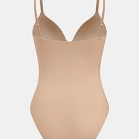 Push-up Silky bodysuit (integrated bra & V-Neckline)