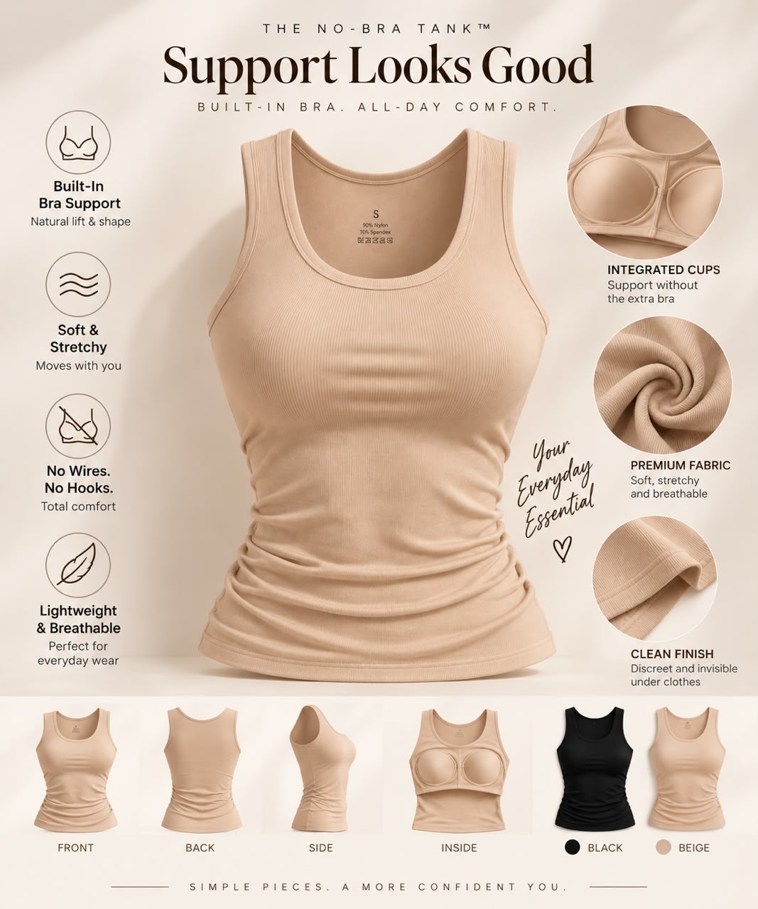 Built-In Bra Top Tank