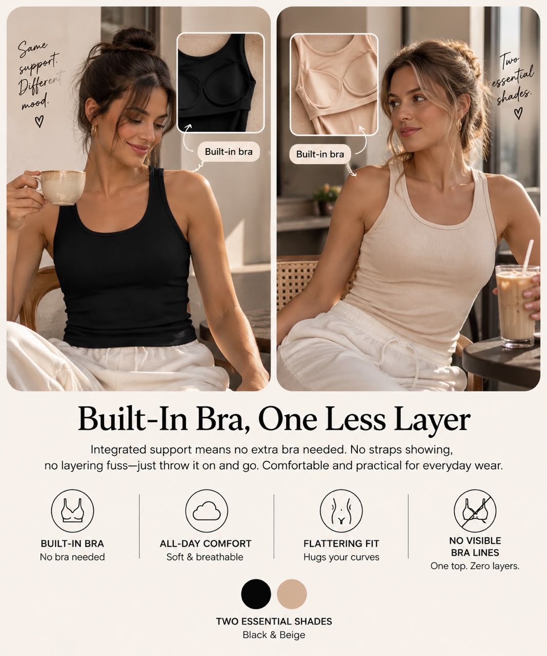 Built-In Bra Top Tank